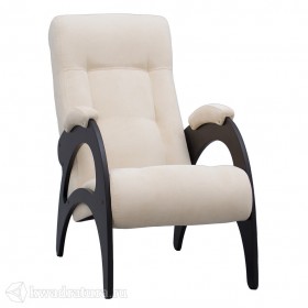 Кресло для отдыха Неаполь Модель 9 без лозы (Венге-эмаль/Ткань Ваниль Verona Vanilla) в Игарке - igarka.katalogmebeli.com | фото