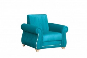 Кресло для отдыха "Порто" (велюр киви бирюза / микровельвет крем) в Игарке - igarka.katalogmebeli.com | фото