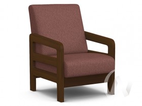Кресло отдыха Вега-34 (орех лак/UNO BERRY) в Игарке - igarka.katalogmebeli.com | фото