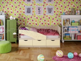 Кровать Бабочки 2,0м (Ваниль матовый) в Игарке - igarka.katalogmebeli.com | фото
