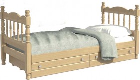 Кровать одинарная Аленка из массива сосны 800*1890 Сосна в Игарке - igarka.katalogmebeli.com | фото