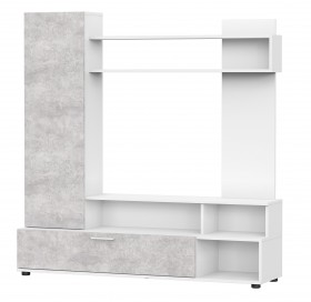 Мебель для гостиной "МГС 9" Белый / Цемент светлый в Игарке - igarka.katalogmebeli.com | фото