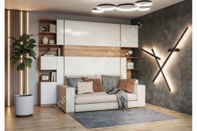 Шкаф-кровать с диваном Дина в Игарке - igarka.katalogmebeli.com | фото